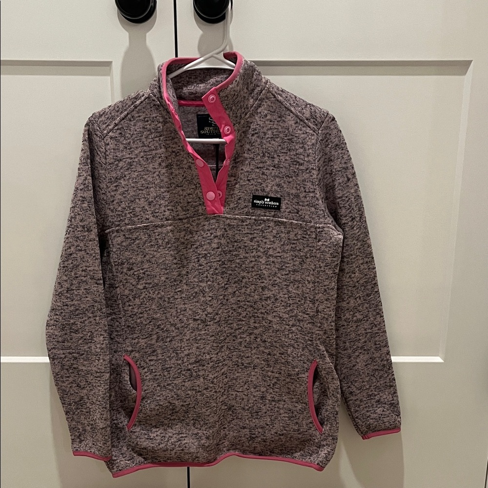 NWT Simply Southern Pink and Gray Sweatshirt